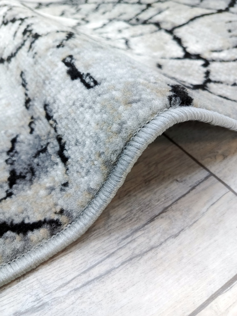 Ковер ЛАЙЛА ДЕ ЛЮКС современный 15751 серый