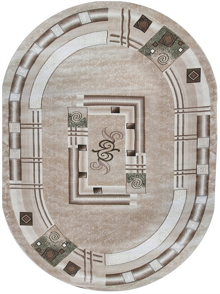 Ковер КРУИЗ современный 22413_29766 бежевый овал