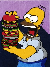 Ковер Авторский См Те 0007 Тв "Гомер с гамбургером"