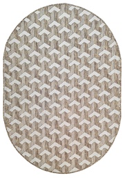 Ковер Эко 94 Безворсовый 78014 Бежевый овал